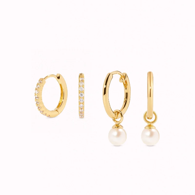 Women's Earrings – Elegant Designs for Every Personality--Gold Huggie Earrings Set