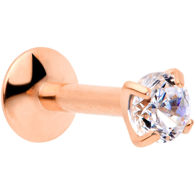 Custom Lip Rings for Exclusive Style16 Gauge 1/4 3mm CZ Rosy G23 Titanium Internally Threaded Labret Custom Lip Rings for Exclusive Style16 Gauge 1/4 3mm CZ Rosy G23 Titanium Internally Threaded Labret