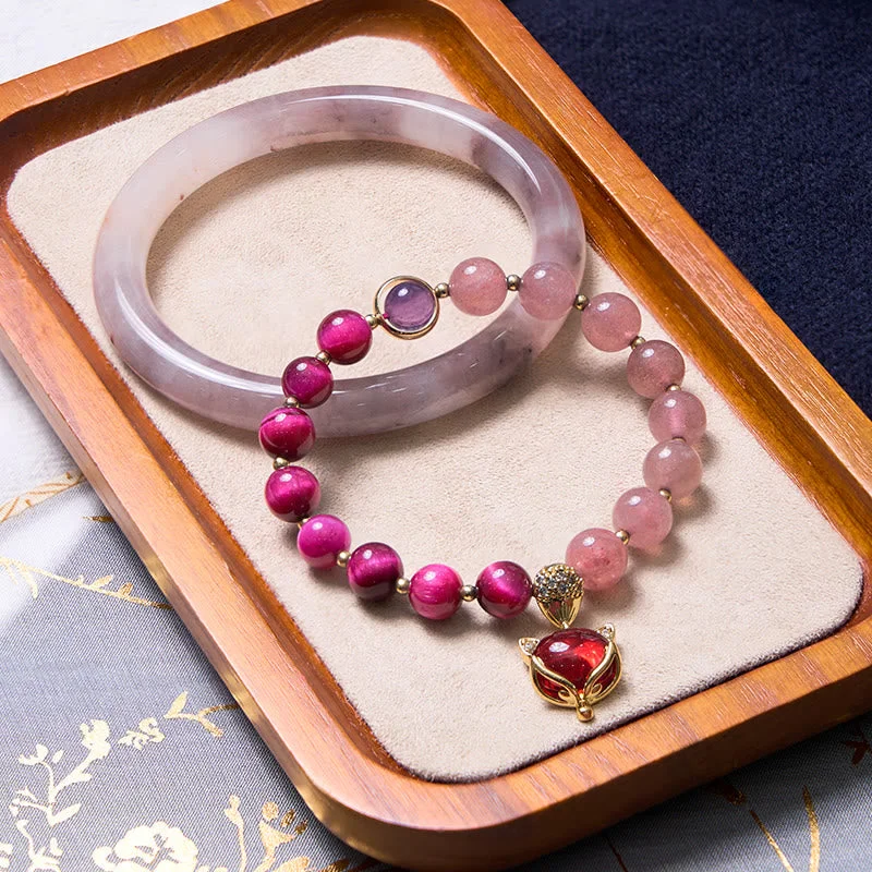 Trendy Bangles for Women-Buddha Stones Enhance Happiness and Joy Purple Bracelet Bangle Bundle Trendy Bangles for Women-Buddha Stones Enhance Happiness and Joy Purple Bracelet Bangle Bundle