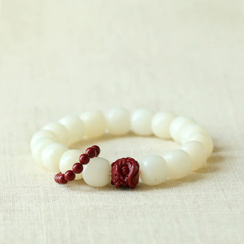Leather Cuff Bracelets for Men-Buddha Stones Natural Bodhi Seed Cinnabar Dancing Lion Charm Wisdom Harmony Wrist Mala Leather Cuff Bracelets for Men-Buddha Stones Natural Bodhi Seed Cinnabar Dancing Lion Charm Wisdom Harmony Wrist Mala
