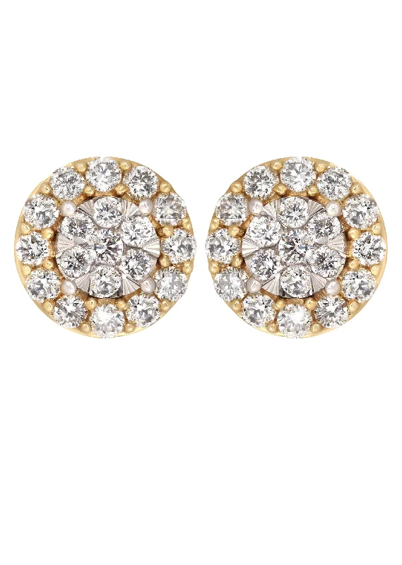 Shop Durable Men's Earrings for Everyday Wear-Mens Stud Diamond Earrings | 1.1 Carats 14K Yellow Gold Shop Durable Men's Earrings for Everyday Wear-Mens Stud Diamond Earrings | 1.1 Carats 14K Yellow Gold