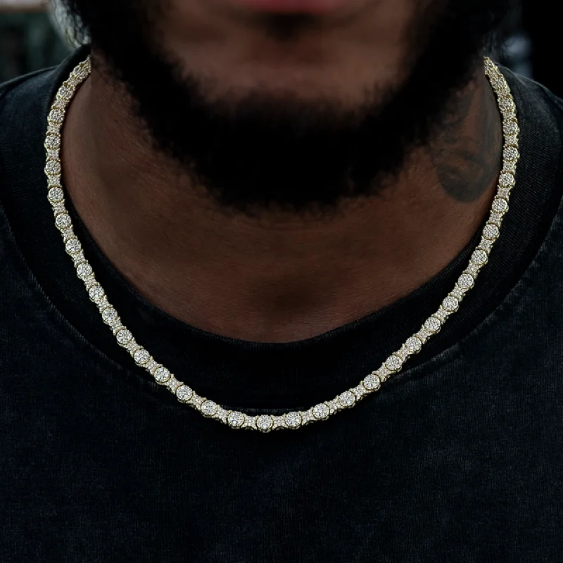 Exclusive Men's Necklaces & Pendants for the Modern Gentleman-Round Pave Star Link Chain- 6mm Exclusive Men's Necklaces & Pendants for the Modern Gentleman-Round Pave Star Link Chain- 6mm