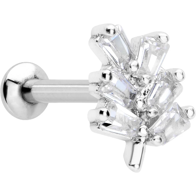 Unique Lip Rings with Stunning Design16 Gauge 5/16 Clear CZ Gem Leafy Branch Threadless Labret Monroe Tragus Unique Lip Rings with Stunning Design16 Gauge 5/16 Clear CZ Gem Leafy Branch Threadless Labret Monroe Tragus