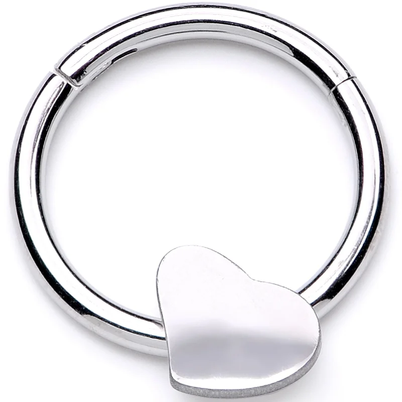 Trendy Lip Rings for Bold Looks16 Gauge 3/8 I Heart My Piercings Hinged Segment Ring