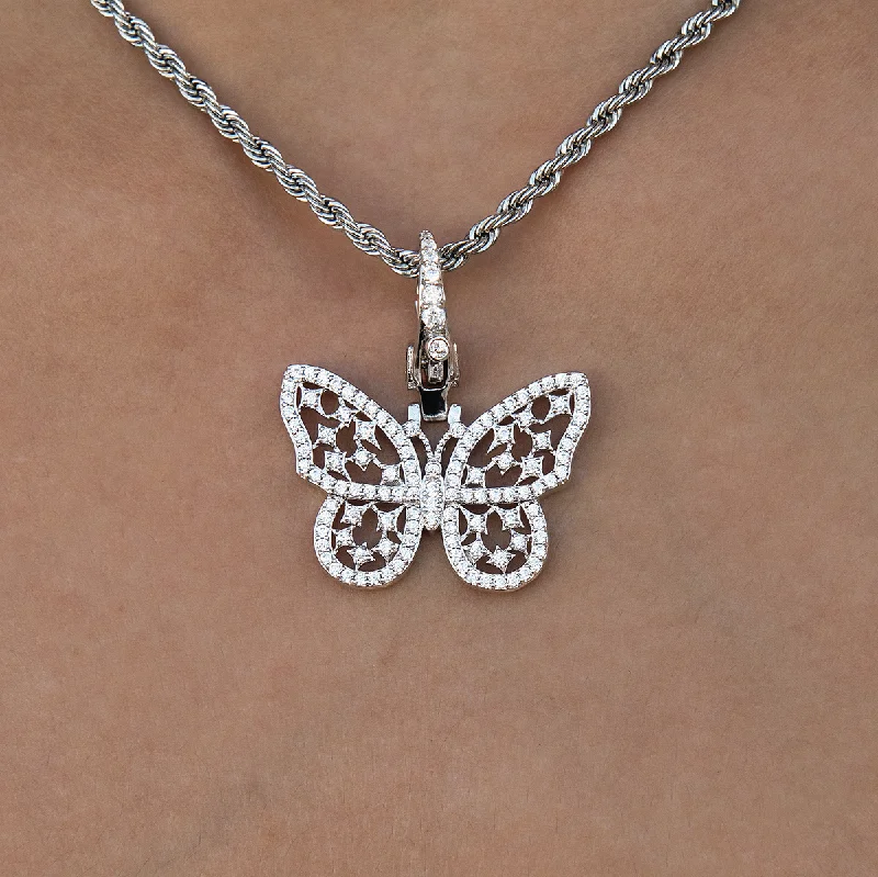 Shop Classic Women's Necklaces & Pendants with a Modern Twist-Diamond Butterfly Clip On Pendant Shop Classic Women's Necklaces & Pendants with a Modern Twist-Diamond Butterfly Clip On Pendant