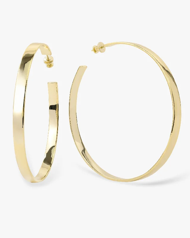 Women's Earrings – Elegant Designs for Every Personality--Atlas Hoops 3" - Gold