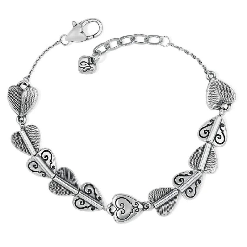 Elegant Thin Bangles for Women-Cascading Hearts Bracelet