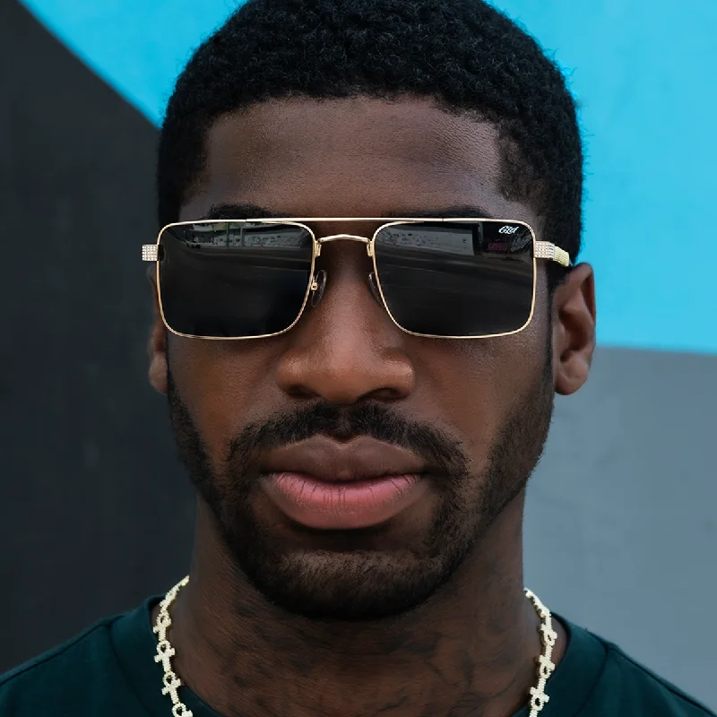 Exclusive Men's Necklaces & Pendants for the Modern Gentleman-25th Street Sunglasses in Yellow Gold with Sunglass Chain Exclusive Men's Necklaces & Pendants for the Modern Gentleman-25th Street Sunglasses in Yellow Gold with Sunglass Chain
