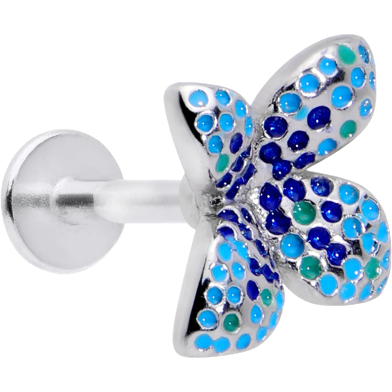Elegant Lip Rings for Chic Appeal16 Gauge 5/16 Glamour Butterfly Labret Monroe Tragus