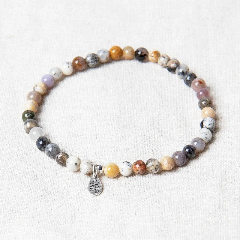 Large Cuff Bangles for Women-Yellow Dendritic Opal Energy Bracelet
