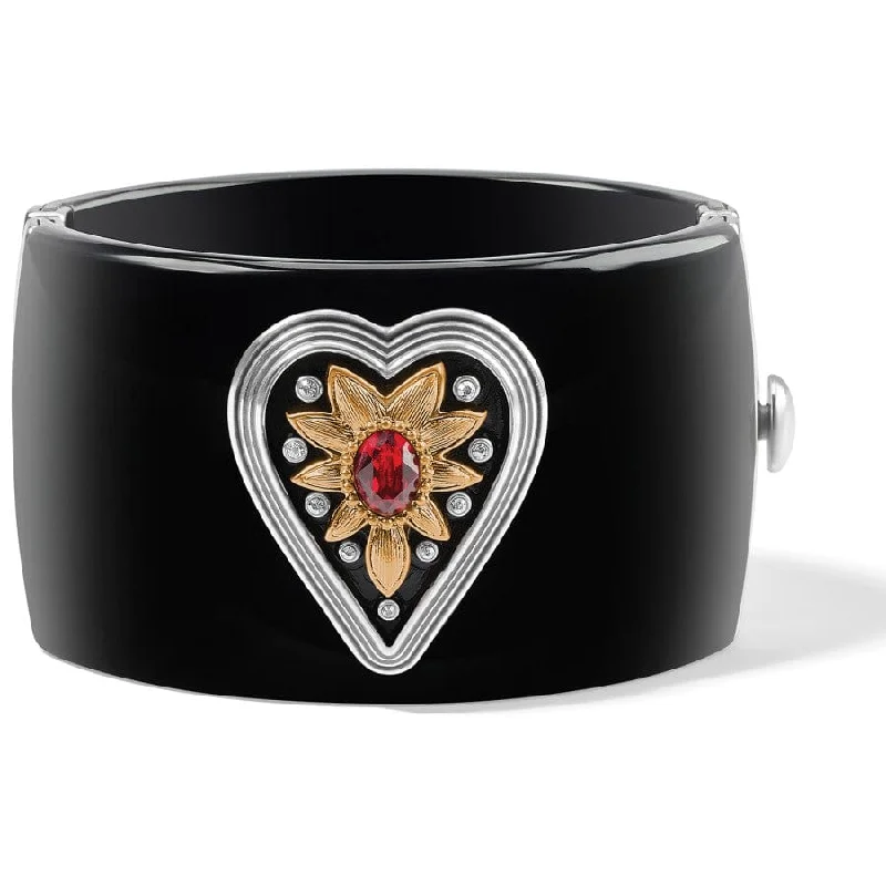 Colored Bangles for Women with Gemstone Details-Monarch Love Hinged Bangle