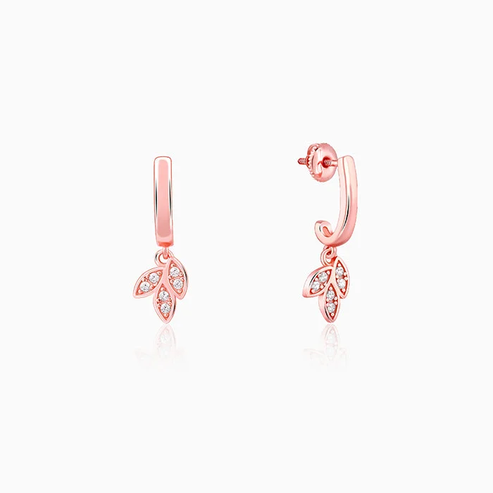 Women's Earrings – Elegant Designs for Every Personality--Anushka Sharma Rose Gold Petal Trio Hoop Earrings