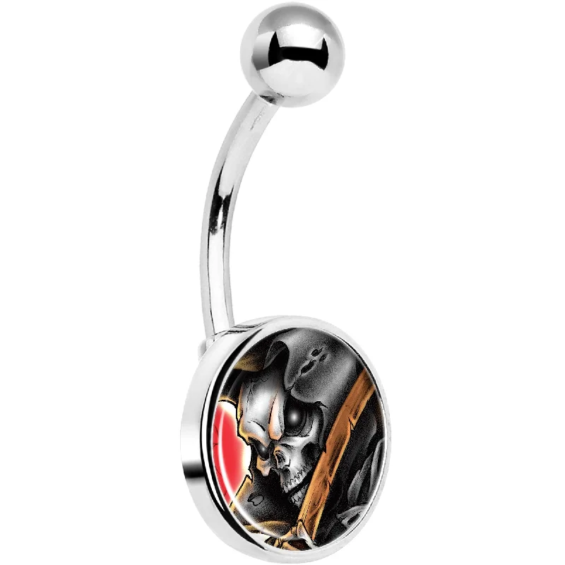 Comfortable Belly Rings with Smooth Texture -Wake the Dead Grim Reaper Halloween Belly Ring Comfortable Belly Rings with Smooth Texture -Wake the Dead Grim Reaper Halloween Belly Ring