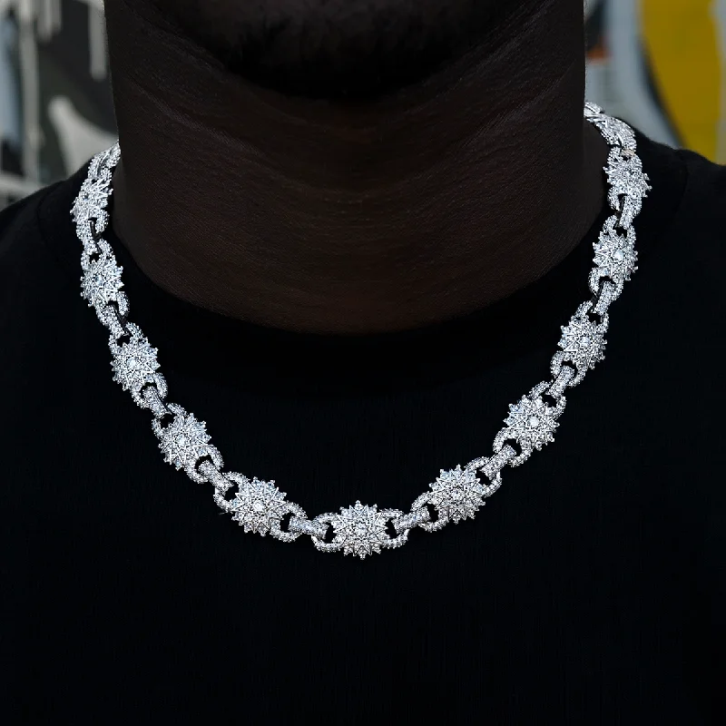 Exclusive Men's Necklaces & Pendants for the Modern Gentleman-Star Mariner Chain in White Gold- 16mm Exclusive Men's Necklaces & Pendants for the Modern Gentleman-Star Mariner Chain in White Gold- 16mm