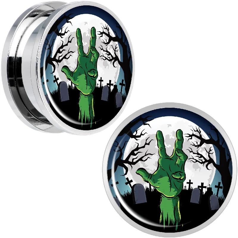 Women's Earrings – Elegant Designs for Every Personality--Cemetery Zombie Hand Halloween Plug Set 20mm Women's Earrings – Elegant Designs for Every Personality--Cemetery Zombie Hand Halloween Plug Set 20mm