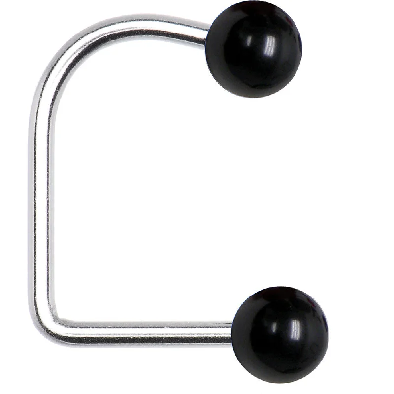 Comfortable Lip Rings for a Fashionable Look14 Gauge Black Acrylic Ball Lippy Loop Labret Comfortable Lip Rings for a Fashionable Look14 Gauge Black Acrylic Ball Lippy Loop Labret