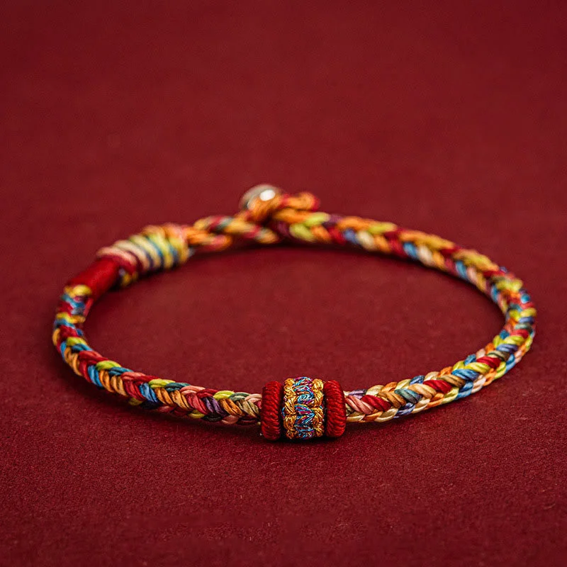 Bracelet Watches for Men-Buddha Stones Handmade Dragon Boat Festival Luck Colorful Rope Child Adult Bracelet