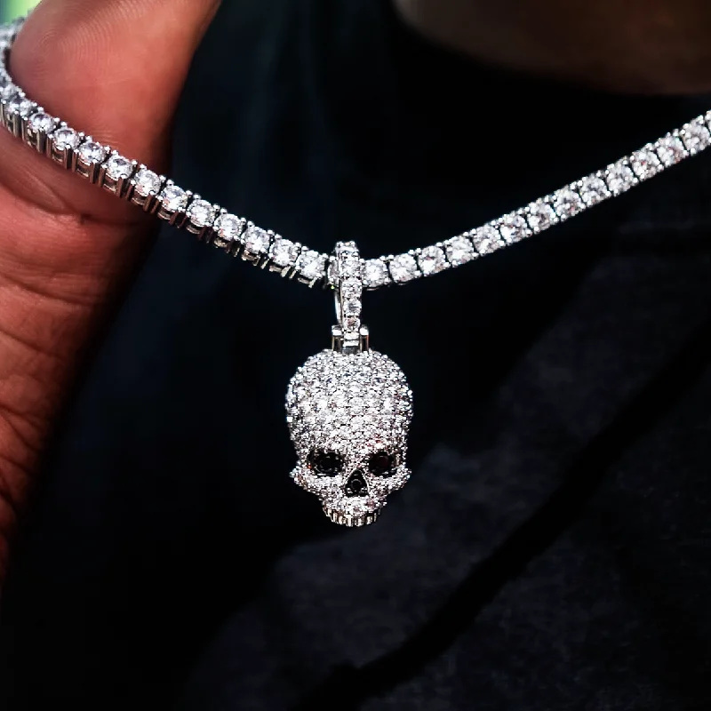 Exclusive Men's Necklaces & Pendants for the Modern Gentleman-Iced Black Stone Skull Pendant Exclusive Men's Necklaces & Pendants for the Modern Gentleman-Iced Black Stone Skull Pendant