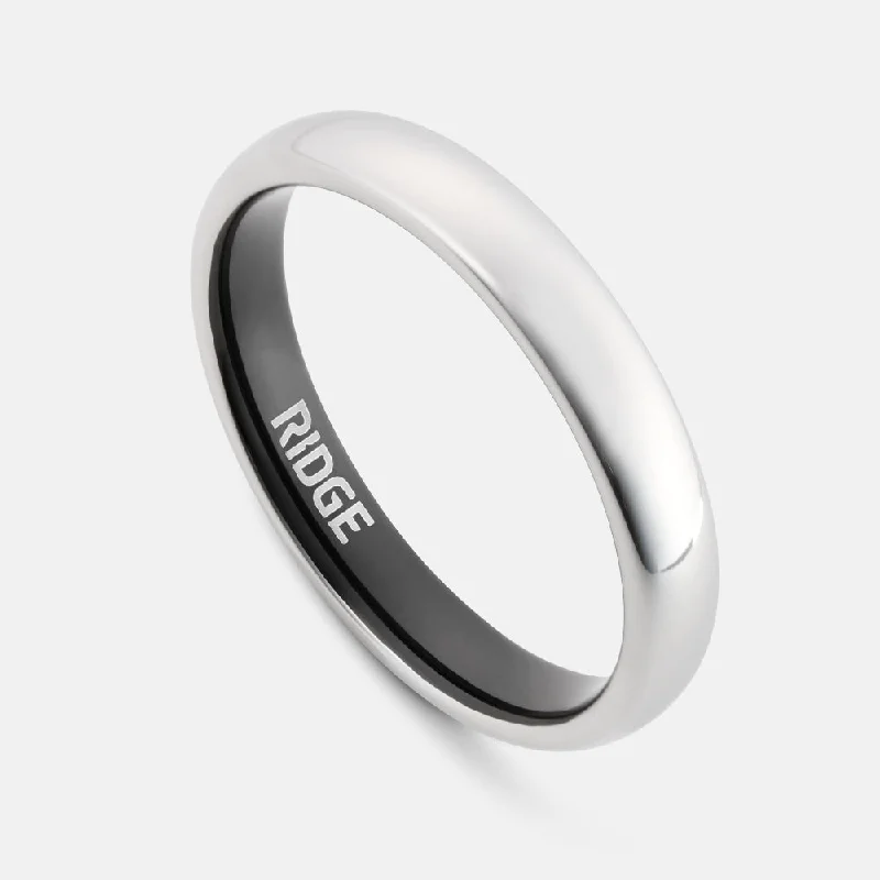 Top Men's Rings – Crafted for Every Style  Ridge 4mm Rounded Ring Set - Platinum