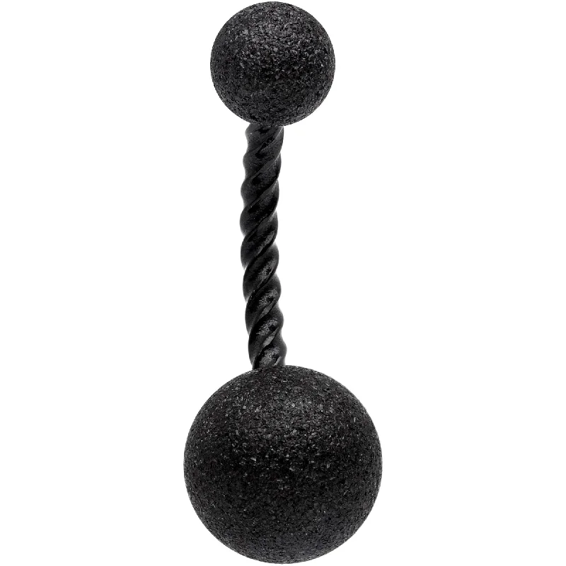 Simple Belly Rings with Elegant Accents -Black Anodized Tastefully Twisted Belly Ring Simple Belly Rings with Elegant Accents -Black Anodized Tastefully Twisted Belly Ring