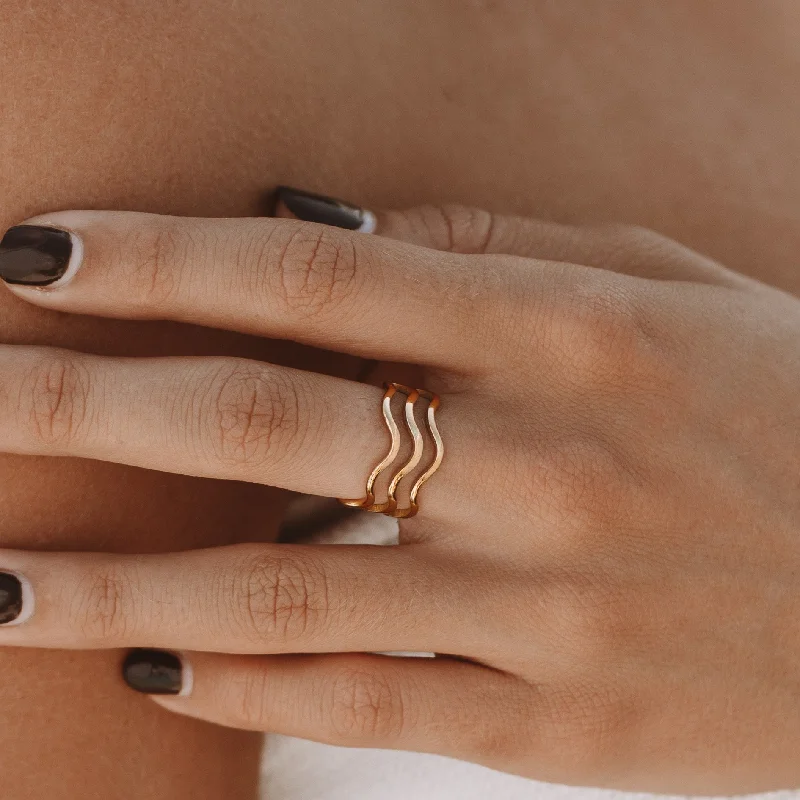 Chic Women's Rings for Fashion-Forward Looks-Ocean Ring