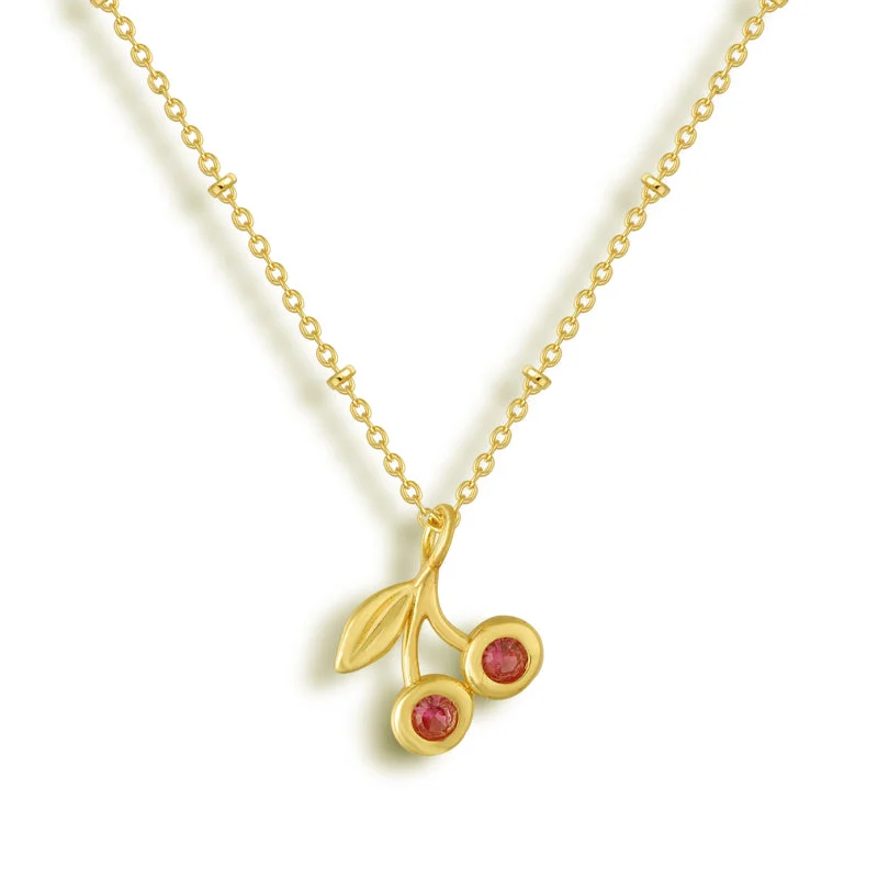 Shop Classic Women's Necklaces & Pendants with a Modern Twist-Cherry On Top Necklace Shop Classic Women's Necklaces & Pendants with a Modern Twist-Cherry On Top Necklace