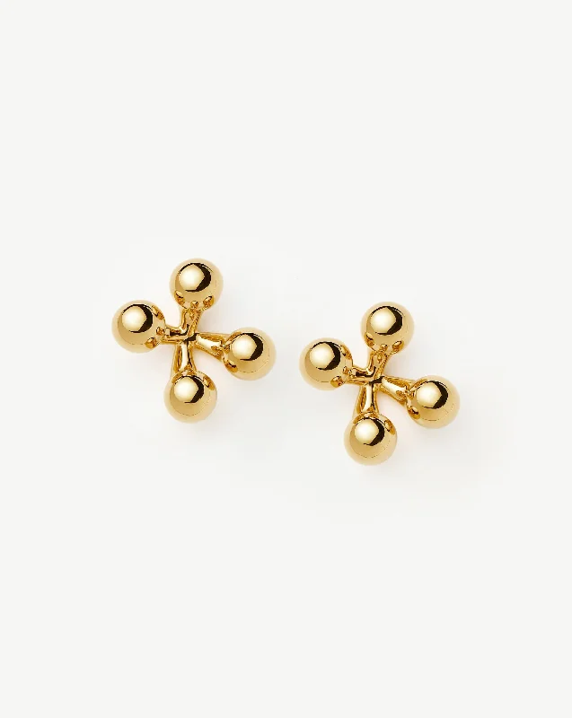 Women's Earrings – Elegant Designs for Every Personality--Atom Oversized Stud Earrings | 18k Gold Plated