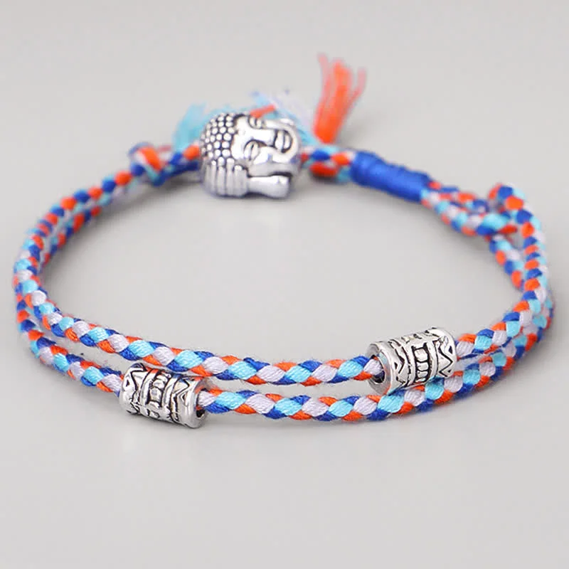 Gold-Plated Beaded Bracelets for Men-Buddha Stones  Head Serenity String Bracelet