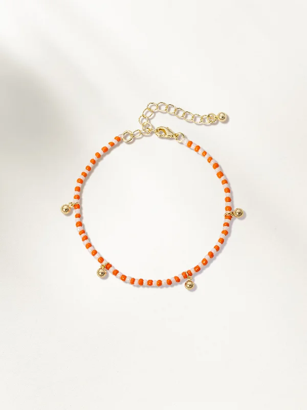 Women's Bangles for Evening Wear-Sunset Beaded Bracelet