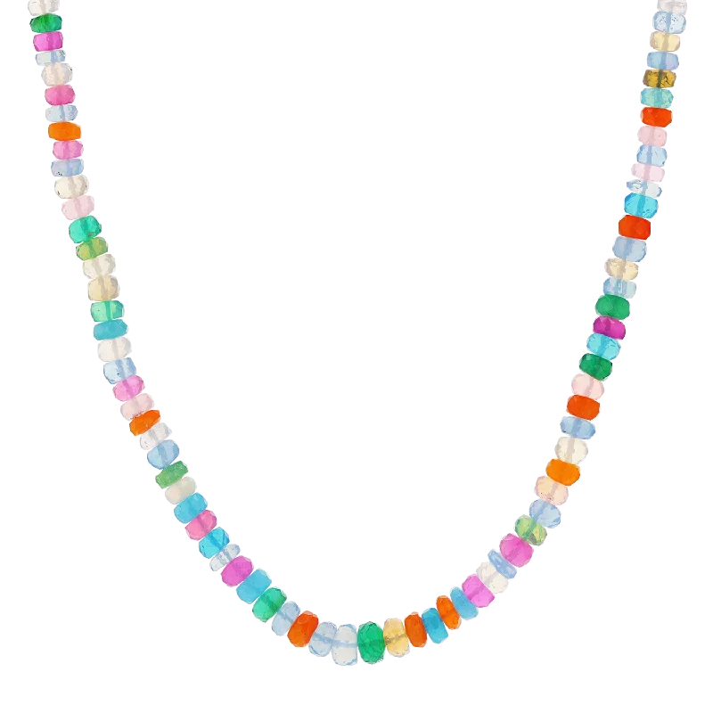 Shop Classic Women's Necklaces & Pendants with a Modern Twist-Multicolor Ethiopian Opal Bead Necklace Shop Classic Women's Necklaces & Pendants with a Modern Twist-Multicolor Ethiopian Opal Bead Necklace