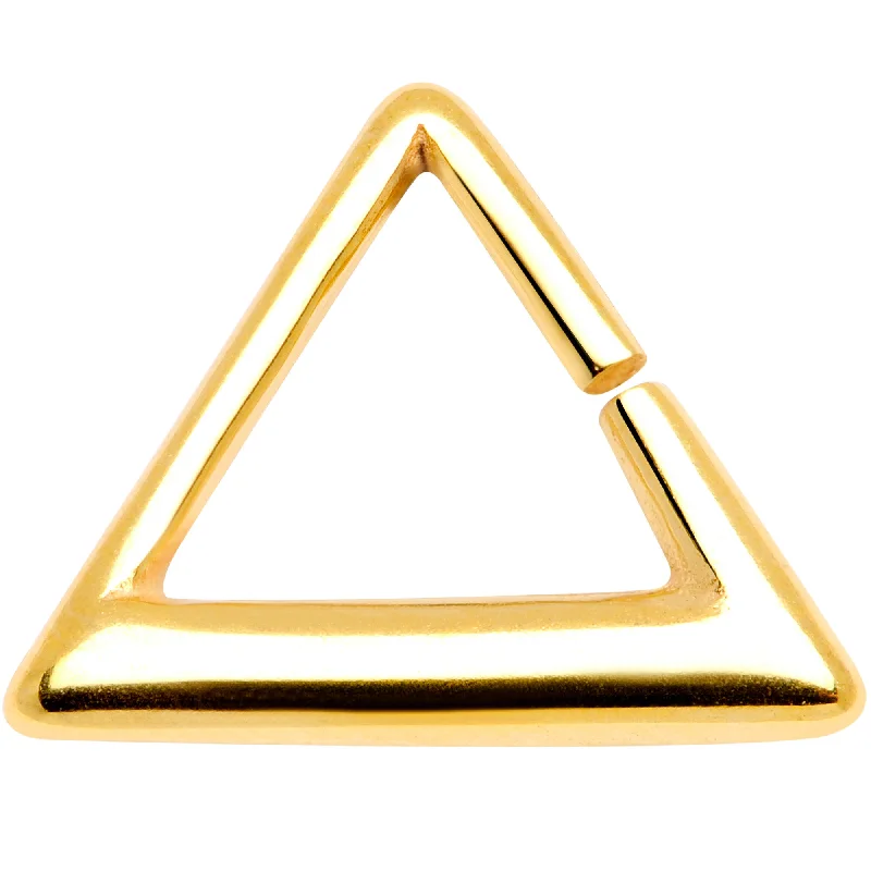 Women's Earrings – Elegant Designs for Every Personality--16 Gauge 5/16 Gold Tone Triangle Cartilage Tragus Daith