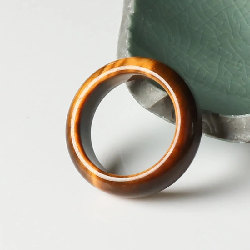 Chic Women's Rings for Fashion-Forward Looks-Buddha Stones Tiger Eye Stone Strength Protection Ring Chic Women's Rings for Fashion-Forward Looks-Buddha Stones Tiger Eye Stone Strength Protection Ring