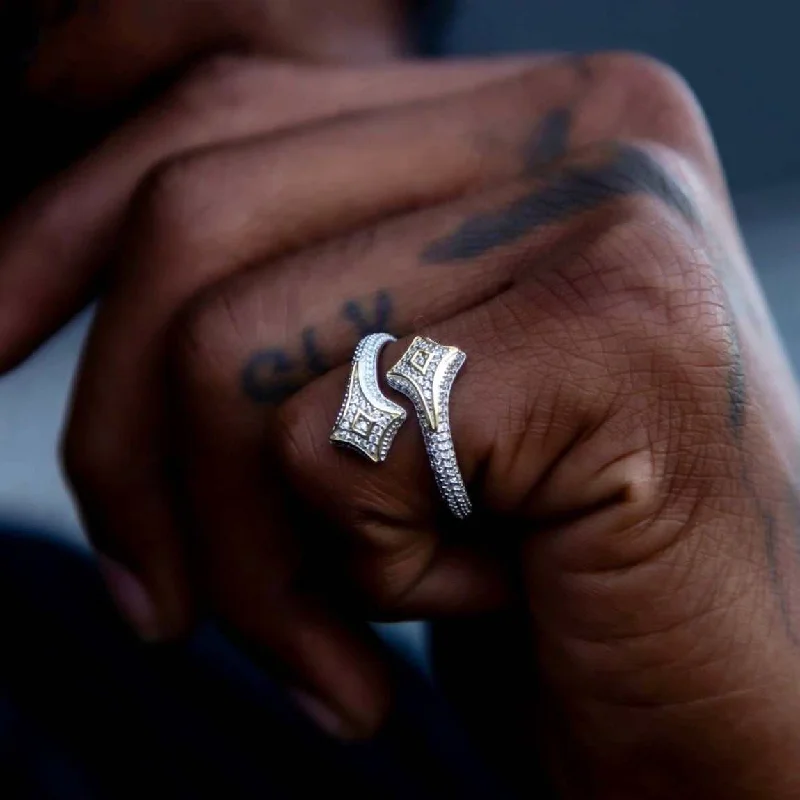 Top Men's Rings – Crafted for Every Style  Pave Star Wrap Ring in White Gold Vermeil