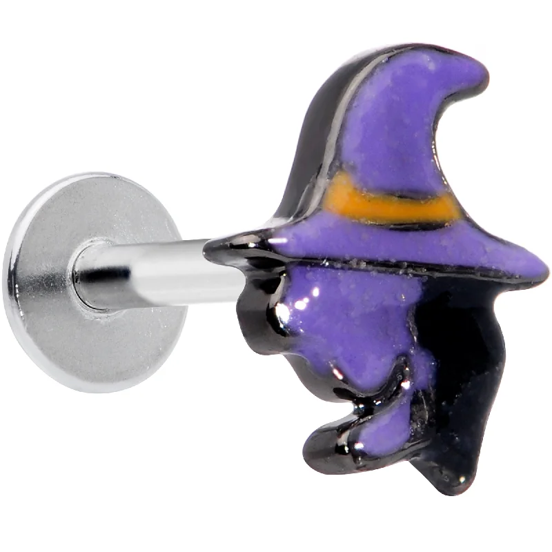 Stunning Silver Lip Rings for Classic Beauty16 Gauge 5/16 Purple Witch Halloween Labret Monroe Tragus