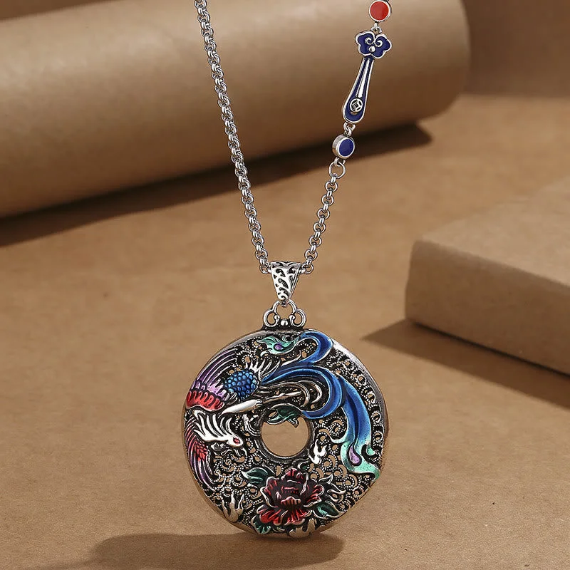 Shop Classic Women's Necklaces & Pendants with a Modern Twist-Buddha Stones Phoenix Peony Flower Luck Protection Necklace Pendant Shop Classic Women's Necklaces & Pendants with a Modern Twist-Buddha Stones Phoenix Peony Flower Luck Protection Necklace Pendant