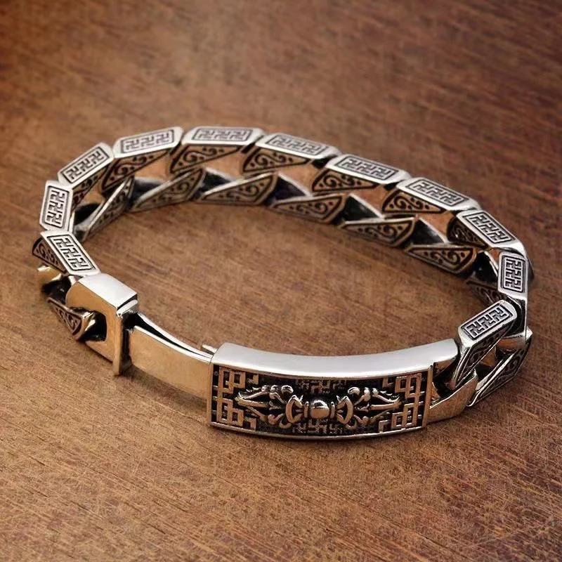 Stylish Bracelets for Men with Engraving-Buddha Stones Tibetan Om Mani Padme Hum Dorje Vajra Swastika Carved Purity Bracelet Stylish Bracelets for Men with Engraving-Buddha Stones Tibetan Om Mani Padme Hum Dorje Vajra Swastika Carved Purity Bracelet