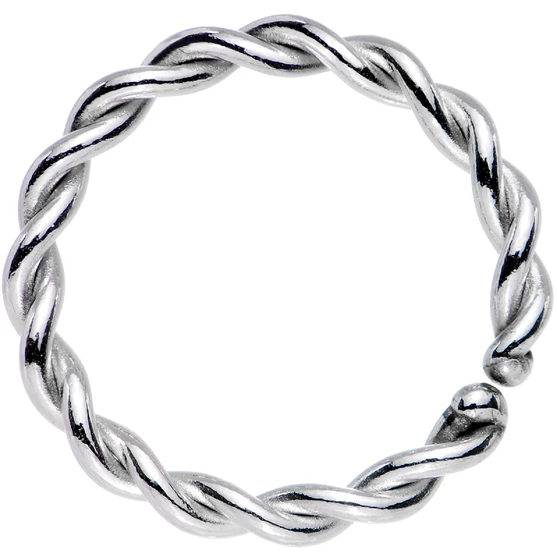 Custom Lip Rings for Personalized Style14 Gauge 3/8 Annealed Steel Seamless Braided Circular Ring