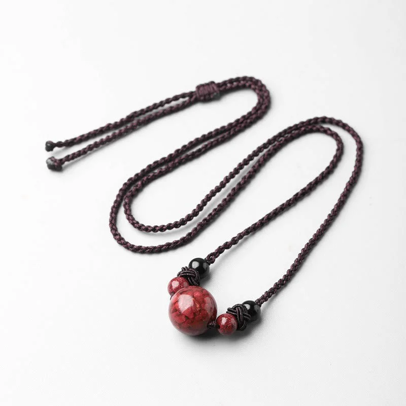 Shop Classic Women's Necklaces & Pendants with a Modern Twist-Buddha Stones Natural Cinnabar Stones Bead Blessing Necklace Pendant Shop Classic Women's Necklaces & Pendants with a Modern Twist-Buddha Stones Natural Cinnabar Stones Bead Blessing Necklace Pendant