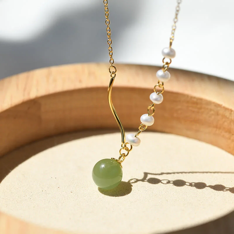 Shop Classic Women's Necklaces & Pendants with a Modern Twist-Buddha StonesNatural Hetian Jade Pearl Luck Bead Necklace Pendant Shop Classic Women's Necklaces & Pendants with a Modern Twist-Buddha StonesNatural Hetian Jade Pearl Luck Bead Necklace Pendant