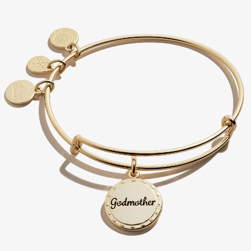 Personalized Wedding Bangles for Women-Godmother, 'My Guardian Angel' Charm Bangle