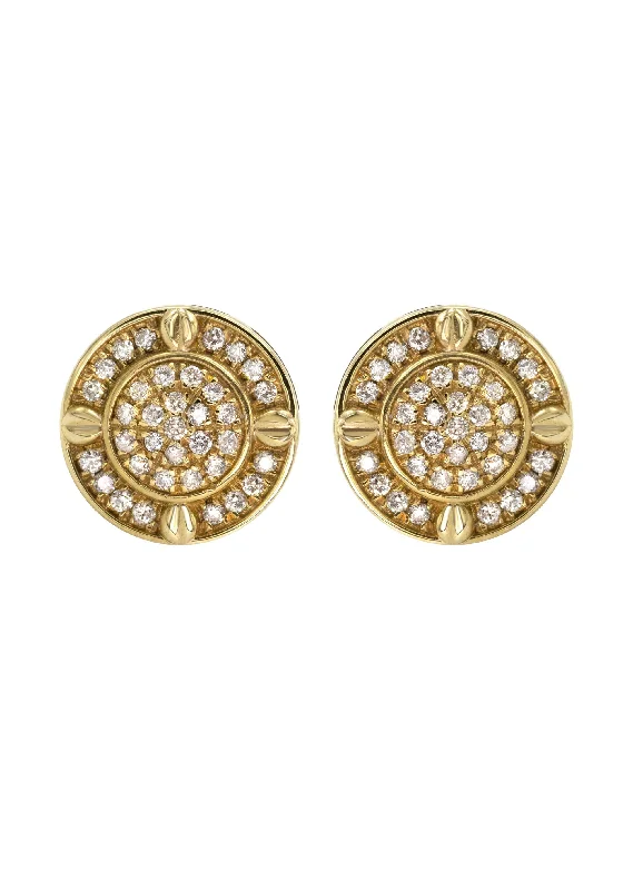 Shop Durable Men's Earrings for Everyday Wear-14K Yellow Gold Diamond Earrings For Men | 0.23 Carats | 2.28 Grams Shop Durable Men's Earrings for Everyday Wear-14K Yellow Gold Diamond Earrings For Men | 0.23 Carats | 2.28 Grams
