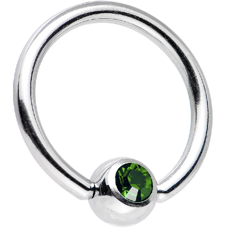 Lip Rings for Edgy and Unique Styles14 Gauge Green Gem BCR Captive Ring Created with Crystals Lip Rings for Edgy and Unique Styles14 Gauge Green Gem BCR Captive Ring Created with Crystals