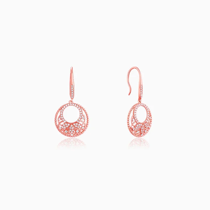 Women's Earrings – Elegant Designs for Every Personality--Rose Gold Crescent Affair Earrings Women's Earrings – Elegant Designs for Every Personality--Rose Gold Crescent Affair Earrings