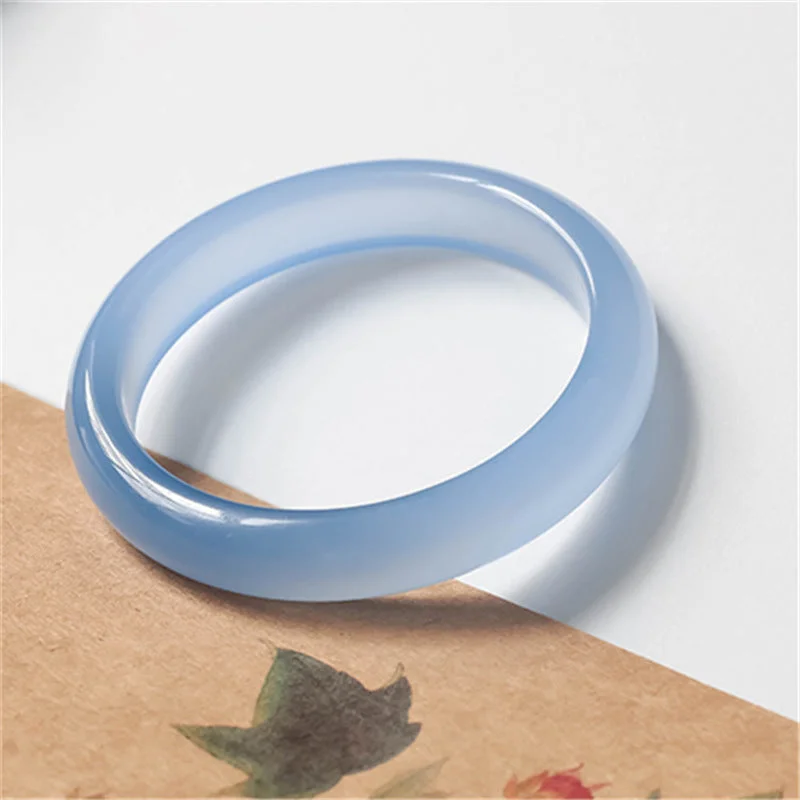 Wedding-Ready Bangles for Women-Buddha Stones Blue Chalcedony Emotional Balance Bracelet Bangle Wedding-Ready Bangles for Women-Buddha Stones Blue Chalcedony Emotional Balance Bracelet Bangle