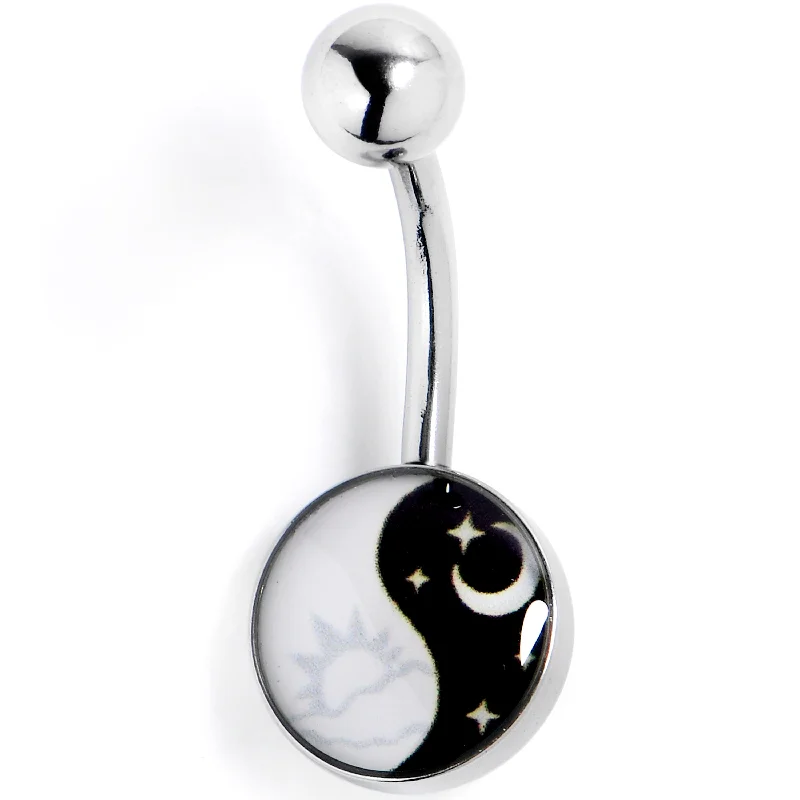 Belly Rings with Unique Designs for Special Looks -Night And Day Yin Yang Belly Ring Belly Rings with Unique Designs for Special Looks -Night And Day Yin Yang Belly Ring