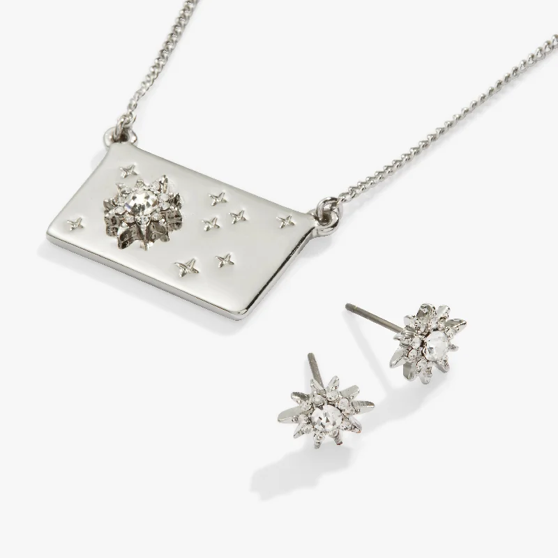 Shop Classic Women's Necklaces & Pendants with a Modern Twist-Starburst Charm Necklace and Stud Earring Gift Set Shop Classic Women's Necklaces & Pendants with a Modern Twist-Starburst Charm Necklace and Stud Earring Gift Set