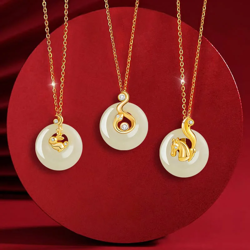 Shop Classic Women's Necklaces & Pendants with a Modern Twist-Buddha Stones Chinese Zodiac Hetian Jade 925 Sterling Silver Abundance Necklace Pendant Shop Classic Women's Necklaces & Pendants with a Modern Twist-Buddha Stones Chinese Zodiac Hetian Jade 925 Sterling Silver Abundance Necklace Pendant