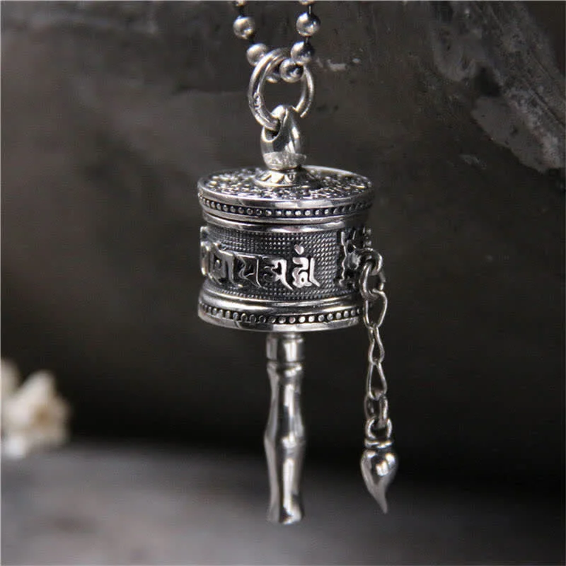 Shop Classic Women's Necklaces & Pendants with a Modern Twist-Buddha Stones 925 Sterling Silver Om Mani Padme Hum Prayer Wheel Purity Rotatable Necklace Pendant Shop Classic Women's Necklaces & Pendants with a Modern Twist-Buddha Stones 925 Sterling Silver Om Mani Padme Hum Prayer Wheel Purity Rotatable Necklace Pendant