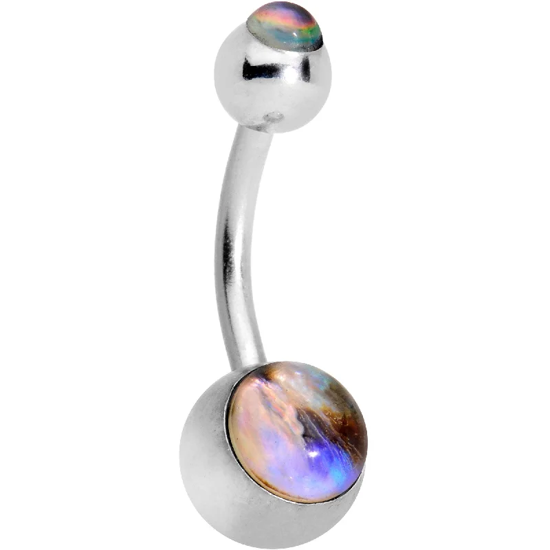 Belly Rings with Gold Finish for Elegant Style -Cosmic Shell Belly Ring