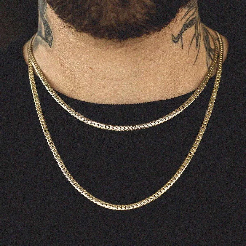 Exclusive Men's Necklaces & Pendants for the Modern Gentleman-GLD Signature Cuban in Yellow Gold- 4mm Exclusive Men's Necklaces & Pendants for the Modern Gentleman-GLD Signature Cuban in Yellow Gold- 4mm